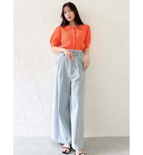 dazzlin「【POLO BCSコラボ/再生産】ポロカーデニットトップス」|ニット・セーター|