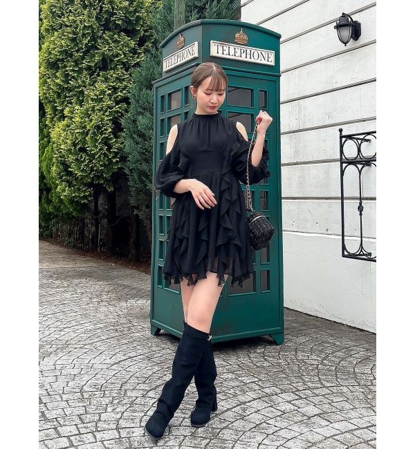 dazzlin「カタアキフリルミニワンピース」|ワンピース|