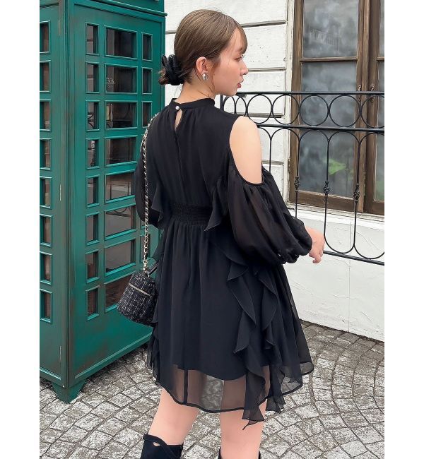 dazzlin「カタアキフリルミニワンピース」|ワンピース|