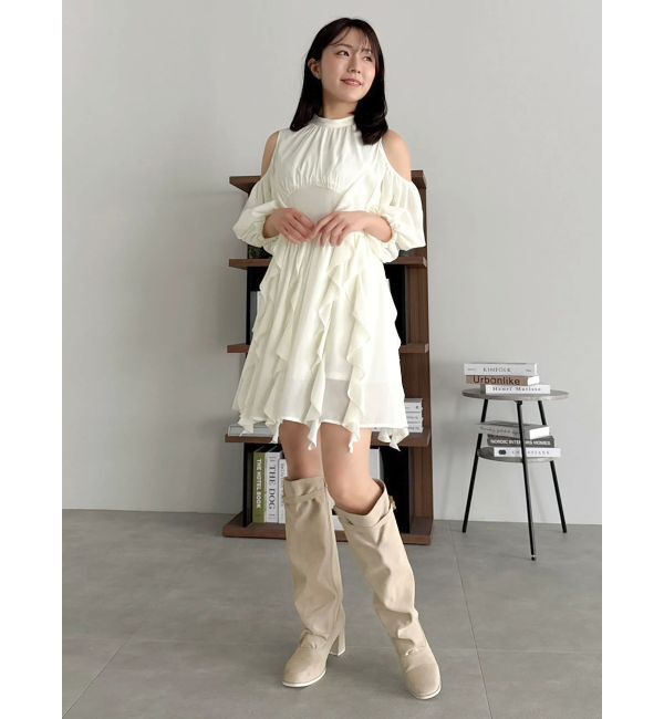 dazzlin「カタアキフリルミニワンピース」|ワンピース|