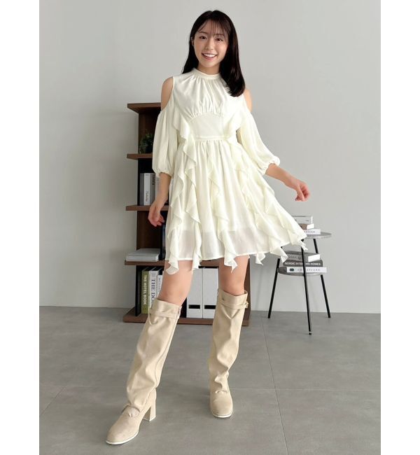 dazzlin「カタアキフリルミニワンピース」|ワンピース|