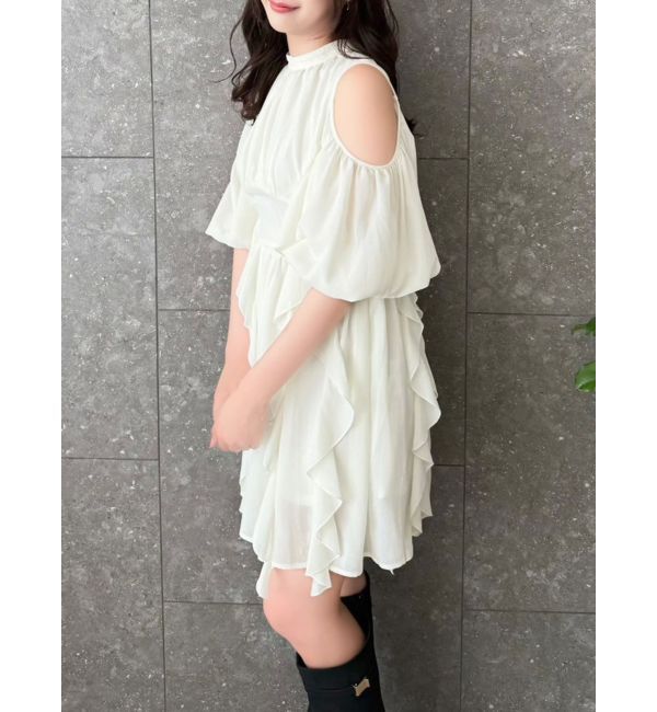 dazzlin「カタアキフリルミニワンピース」|ワンピース|