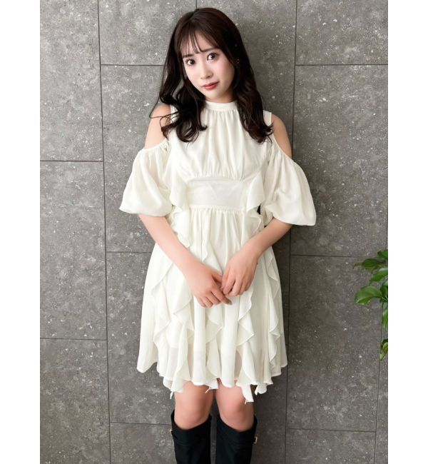 dazzlin「カタアキフリルミニワンピース」|ワンピース|