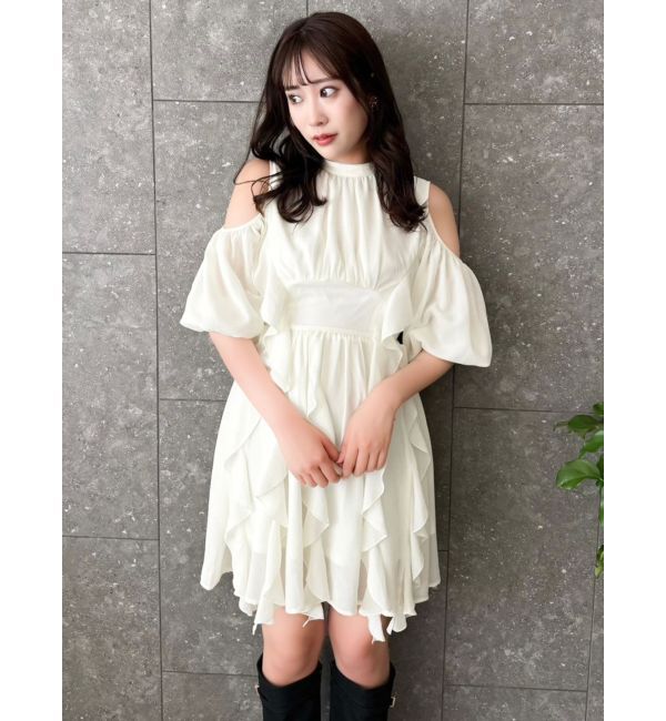 dazzlin「カタアキフリルミニワンピース」|ワンピース|