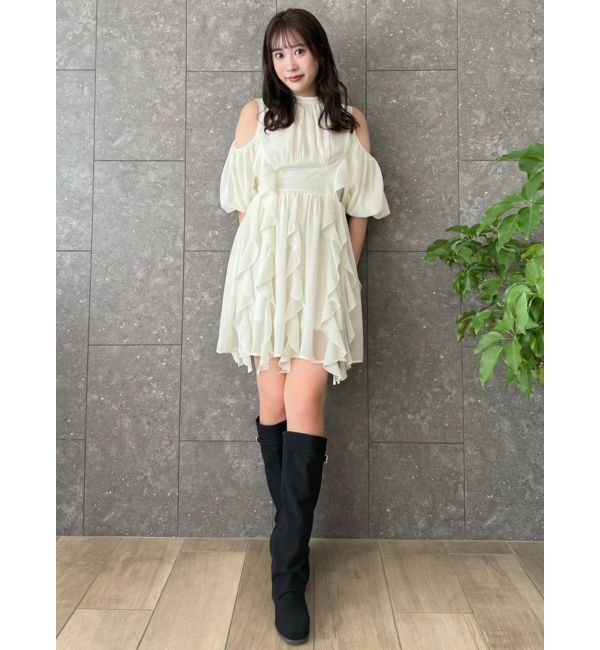 dazzlin「カタアキフリルミニワンピース」|ワンピース|