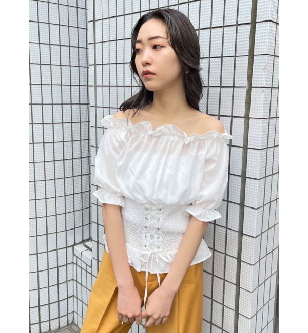 EMODA「マークウエストコルセットトップ」|Tシャツ・カットソー|