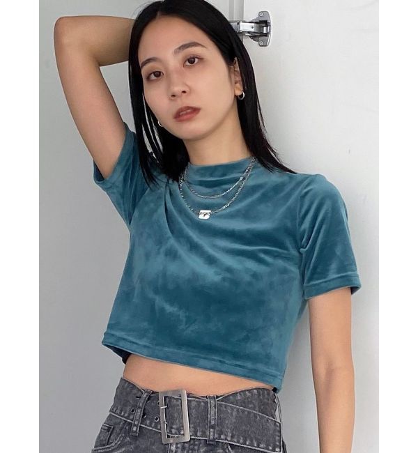 EMODA「ハイネックベロアトップス」|Tシャツ・カットソー|