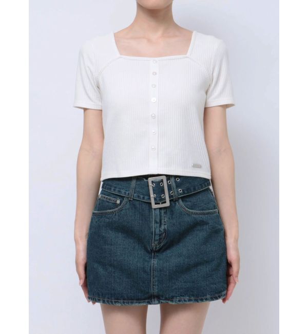 EMODA「スリムタイボタントップ」|Tシャツ・カットソー|