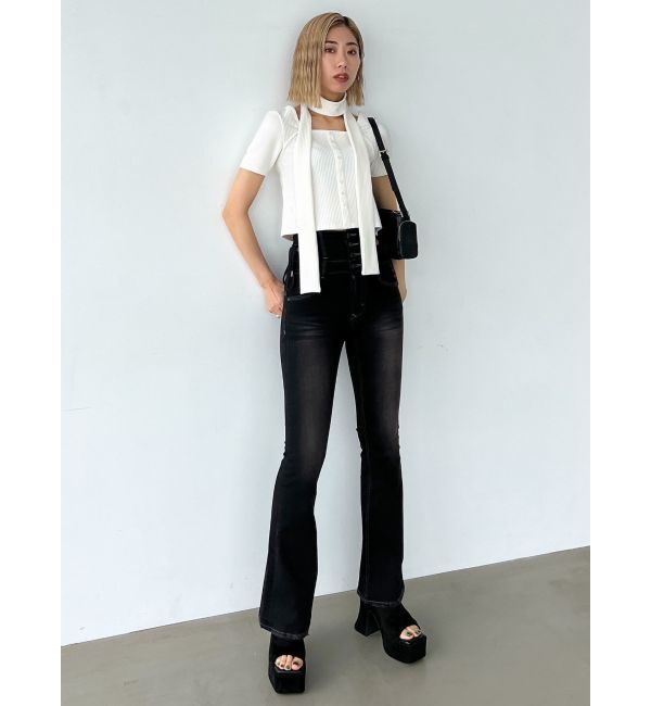 EMODA「スリムタイボタントップ」|Tシャツ・カットソー|