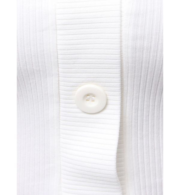 EMODA「FRONT BUTTON SHORT RIB TOP」|Tシャツ・カットソー|