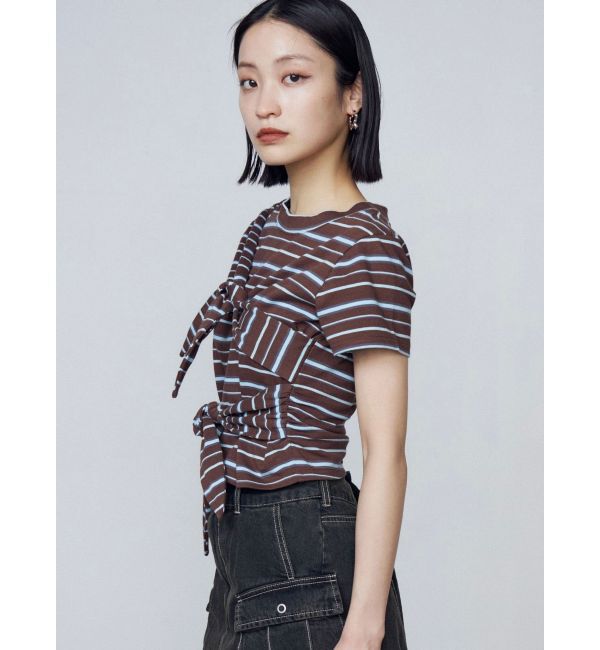 EMODA「ダブルリボンコンパクトTシャツ」|Tシャツ・カットソー|