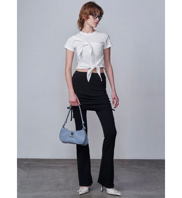 EMODA「ダブルリボンコンパクトTシャツ」|Tシャツ・カットソー|