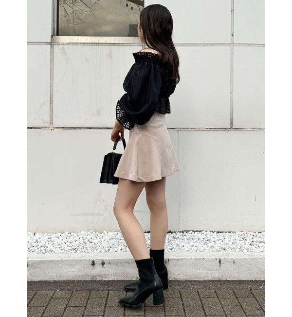 MERCURYDUO「2WAYオフショルシャーリングクロプドブラウス」|シャツ・ブラウス|