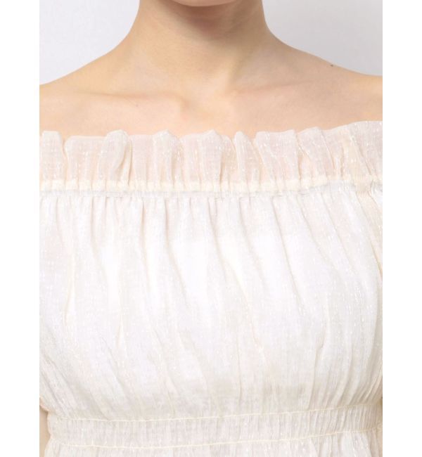 MERCURYDUO「2WAYオフショルシャーリングクロプドブラウス」|シャツ・ブラウス|