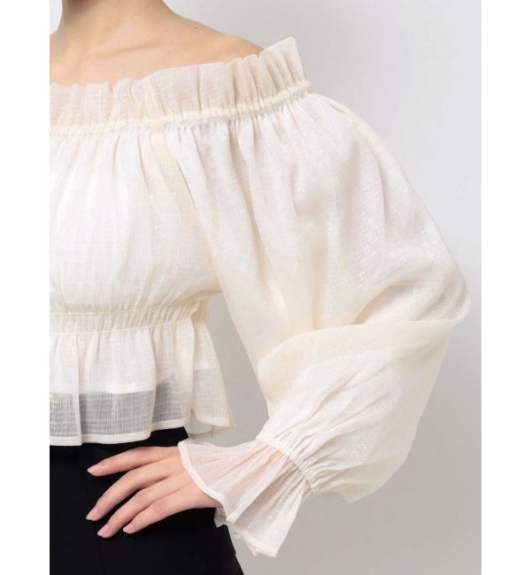 MERCURYDUO「2WAYオフショルシャーリングクロプドブラウス」|シャツ・ブラウス|