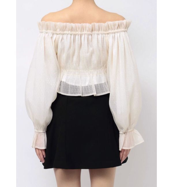 MERCURYDUO「2WAYオフショルシャーリングクロプドブラウス」|シャツ・ブラウス|