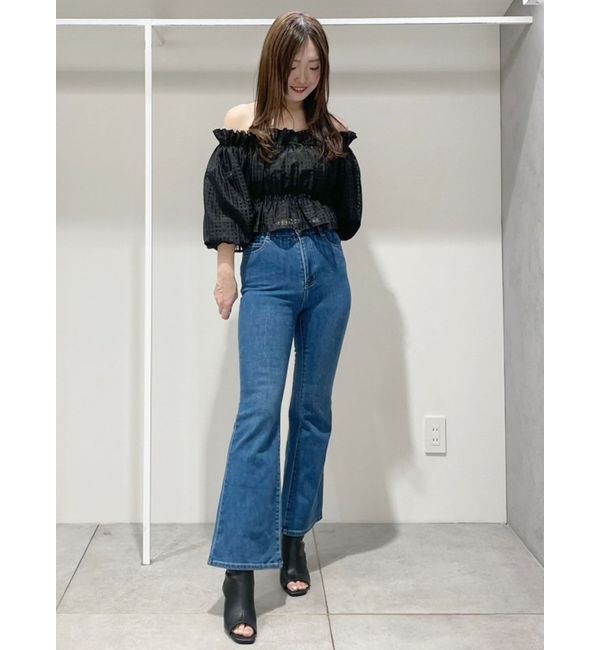 MERCURYDUO「2WAYオフショルシャーリングクロプドブラウス」|シャツ・ブラウス|