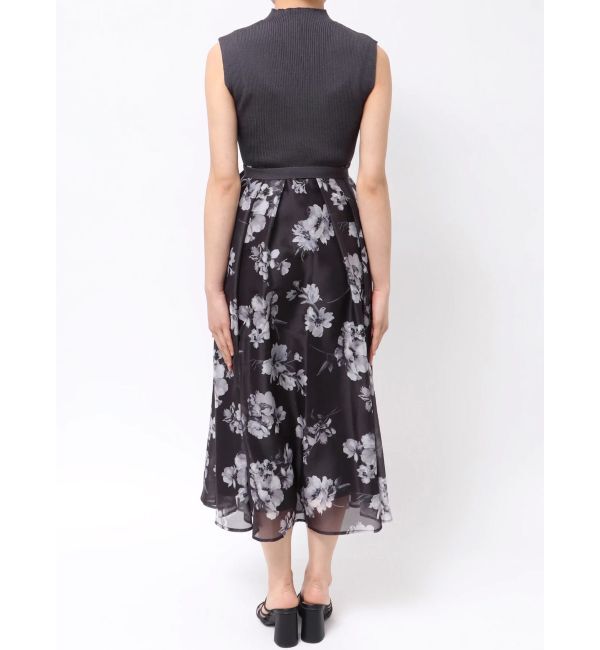 MERCURYDUO「フラワードッキングノースリワンピース」|ワンピース|