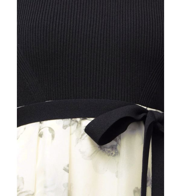 MERCURYDUO「フラワードッキングノースリワンピース」|ワンピース|