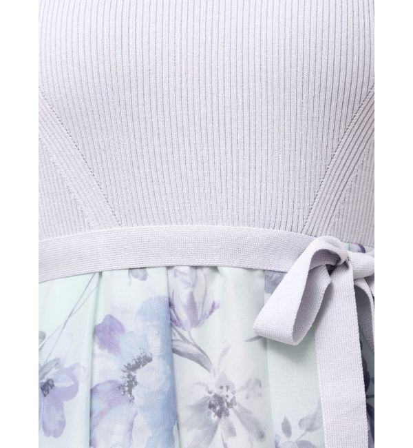 MERCURYDUO「フラワードッキングノースリワンピース」|ワンピース|