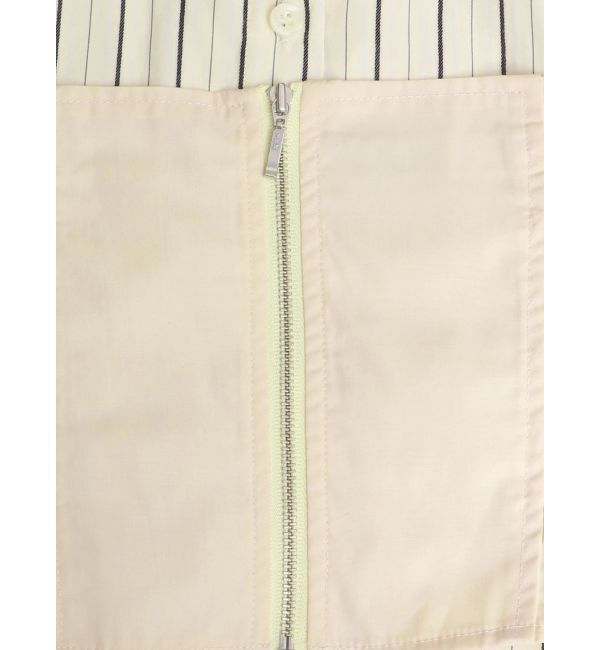 MERCURYDUO「シャーリングZIPビスチェセットシャツ」|シャツ・ブラウス|