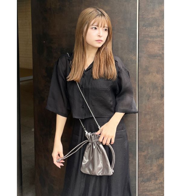 MURUA「オープンカラーシアーシャツ」|シャツ・ブラウス|