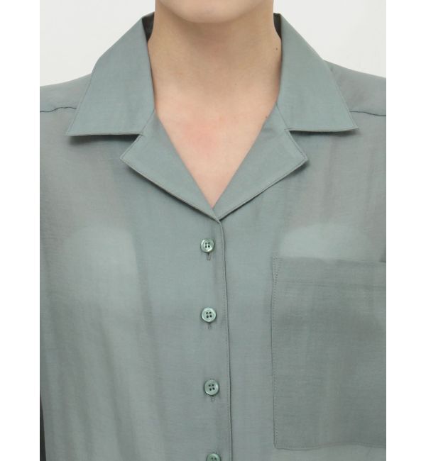 MURUA「オープンカラーシアーシャツ」|シャツ・ブラウス|
