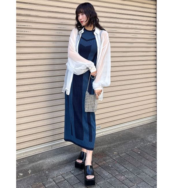 MURUA「レイヤードライクニットキャミワンピース」|ワンピース|