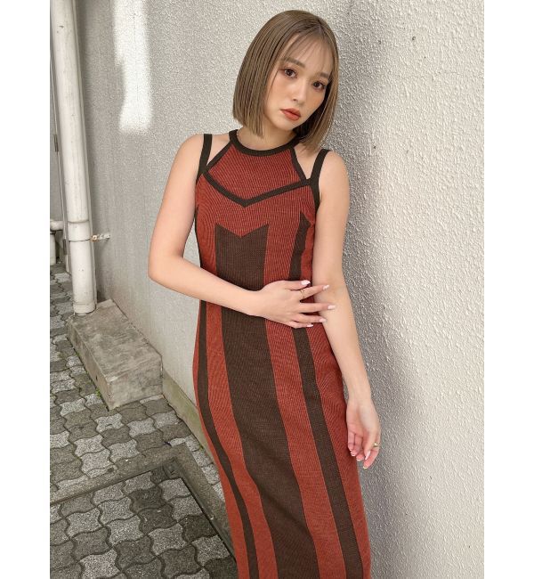 MURUA「レイヤードライクニットキャミワンピース」|ワンピース|