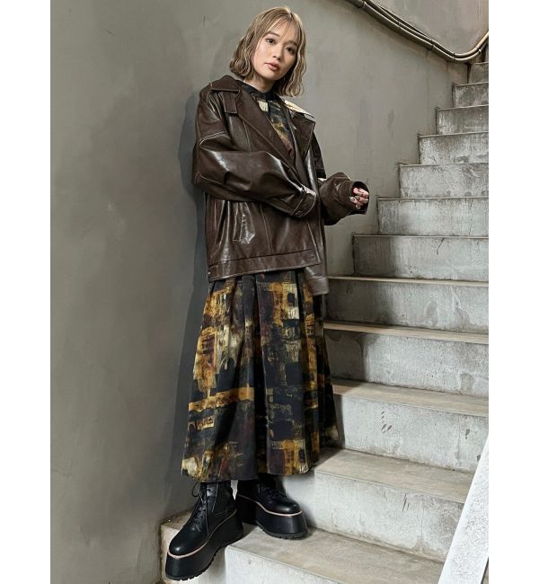 MURUA「ニュアンスパターンマキシワンピース」|ワンピース|