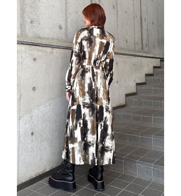 MURUA「ニュアンスパターンマキシワンピース」|ワンピース|