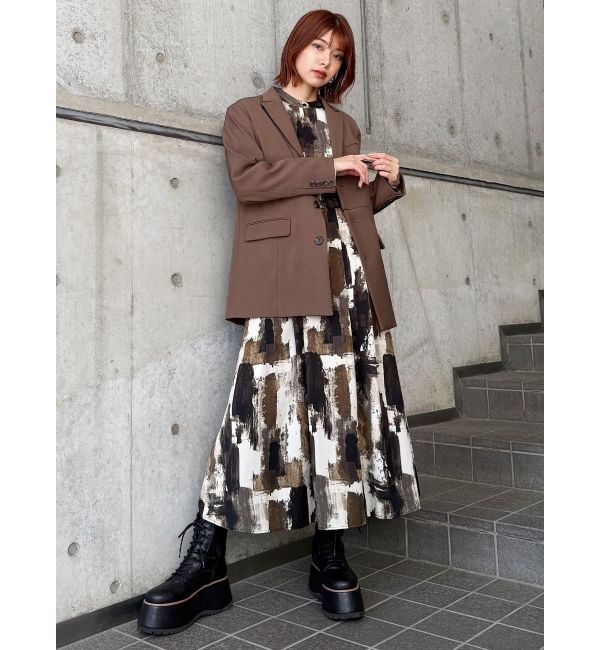 MURUA「ニュアンスパターンマキシワンピース」|ワンピース|