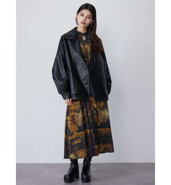 MURUA「ニュアンスパターンマキシワンピース」|ワンピース|