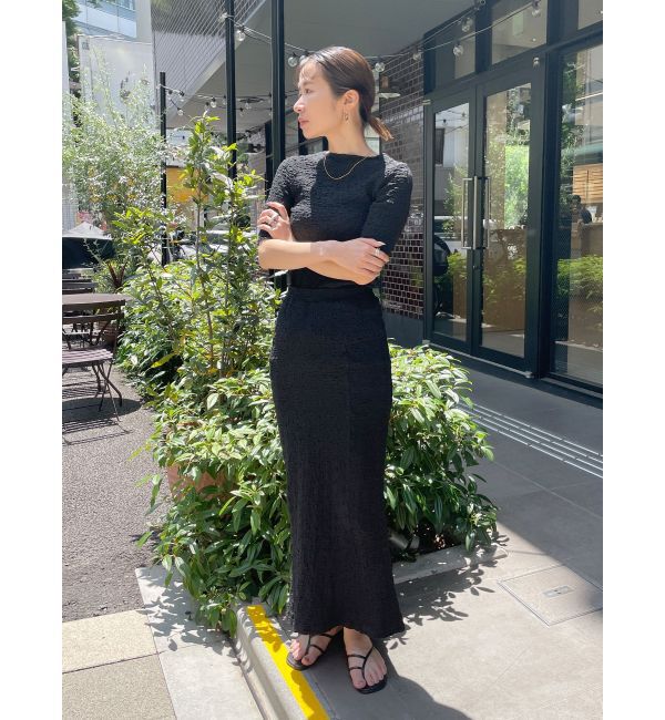 Ungrid「カットジャカードフィットTee」|Tシャツ・カットソー|