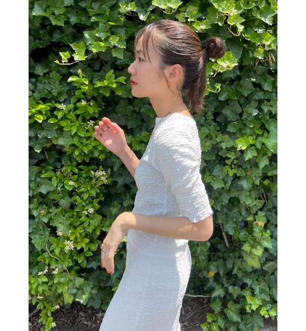 Ungrid「カットジャカードフィットTee」|Tシャツ・カットソー|