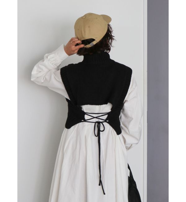 Ungrid「バックレースアップニットセットワンピース」|ワンピース|