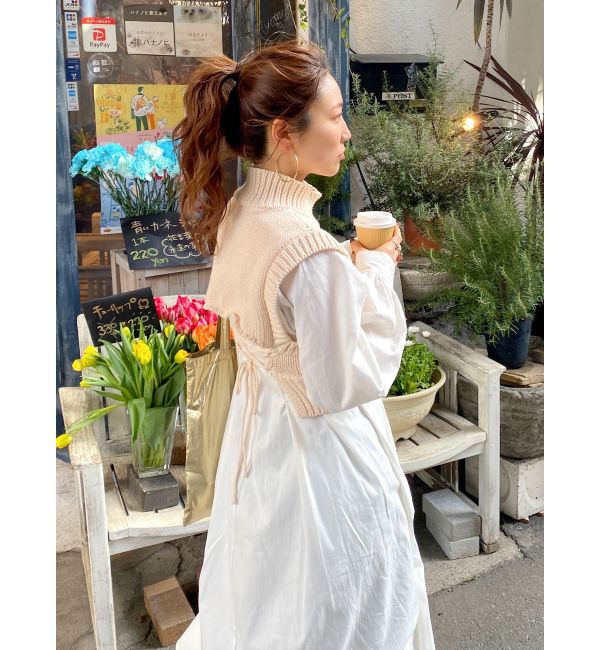 Ungrid「バックレースアップニットセットワンピース」|ワンピース|