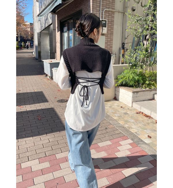 Ungrid「バックレースアップニットセットワンピース」|ワンピース|