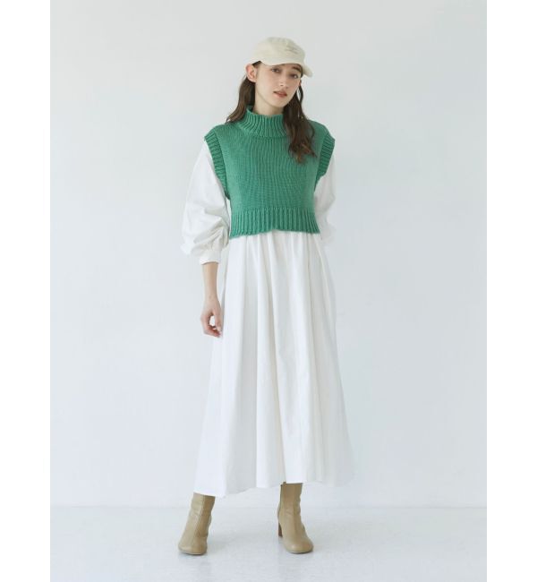 Ungrid「バックレースアップニットセットワンピース」|ワンピース|