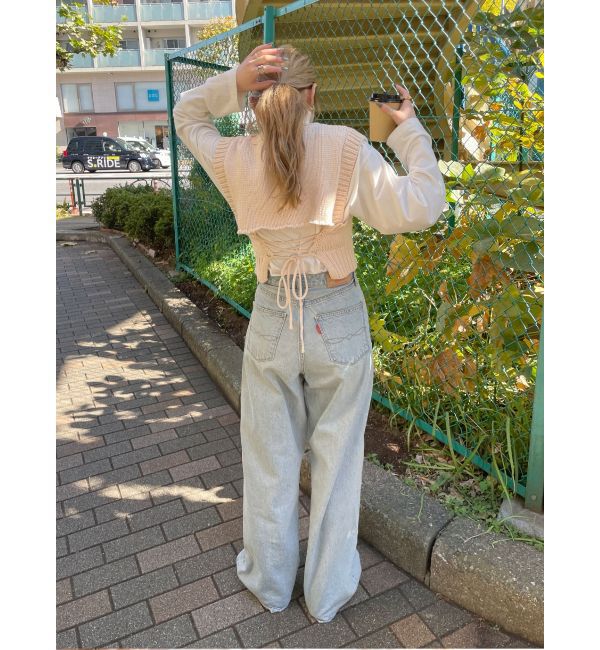 Ungrid「バックレースアップニットセットワンピース」|ワンピース|