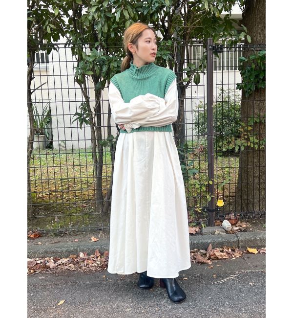 Ungrid「バックレースアップニットセットワンピース」|ワンピース|