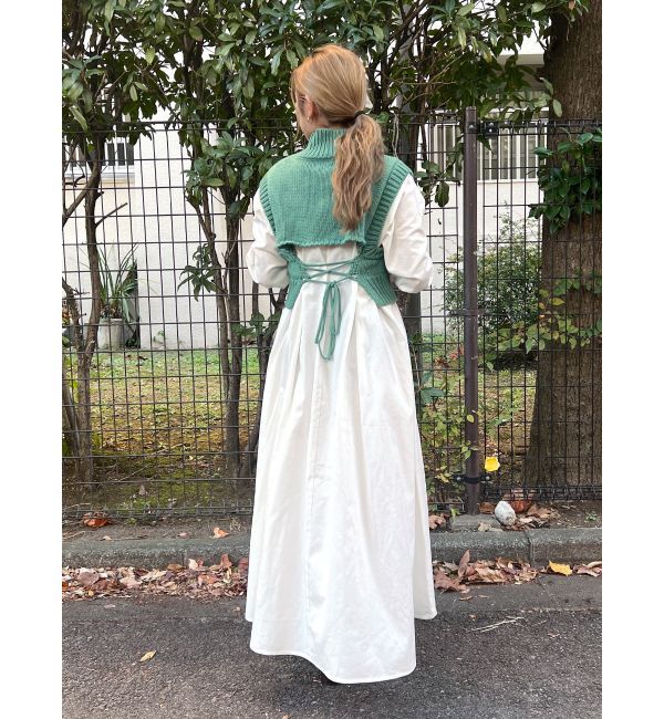 Ungrid「バックレースアップニットセットワンピース」|ワンピース|