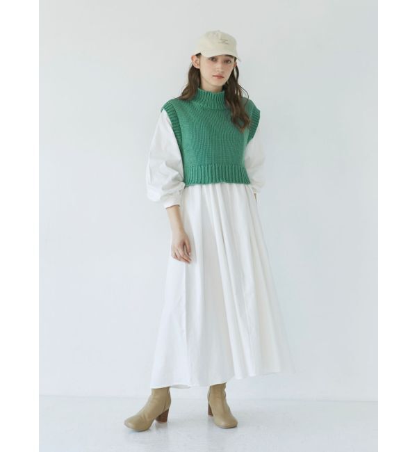 Ungrid「バックレースアップニットセットワンピース」|ワンピース|