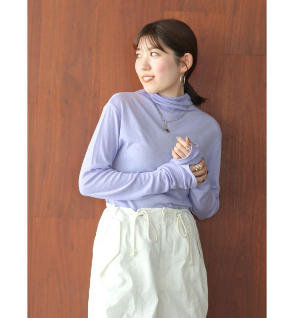 Ungrid「ハイネックシアーロングスリーブTee」|Tシャツ・カットソー|