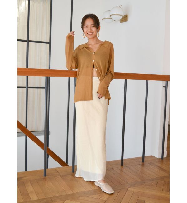Ungrid「フィットサテンスカート」|スカート|