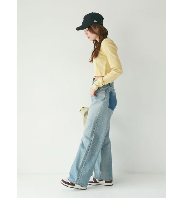 Ungrid「スクエアネックショートロングスリーブTee」|Tシャツ・カットソー|