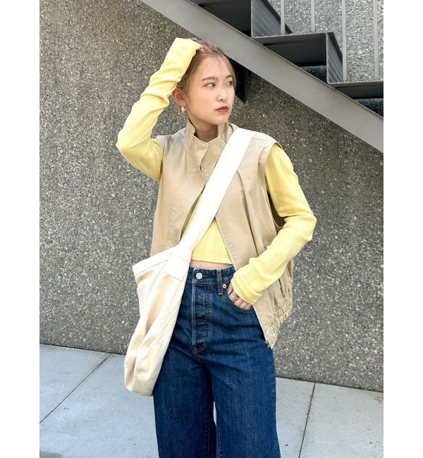 Ungrid「スクエアネックショートロングスリーブTee」|Tシャツ・カットソー|