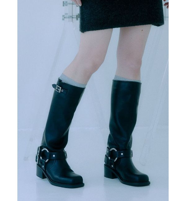 Ungrid「エンジニアロングブーツ」|ロングブーツ|ブラック