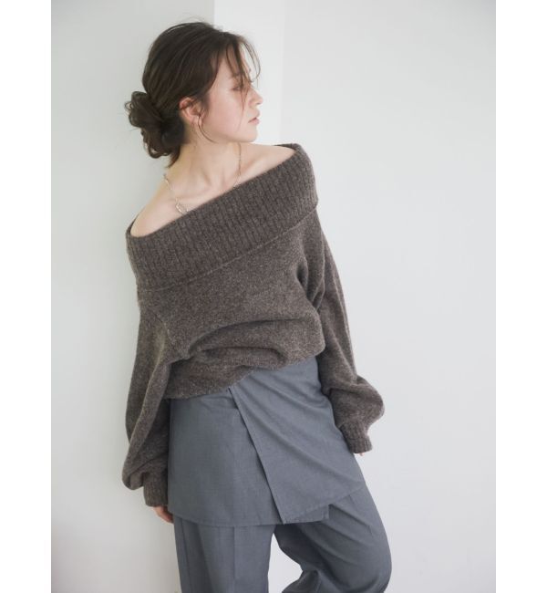 Ungrid「オフショルルーズニット」|ニット・セーター|