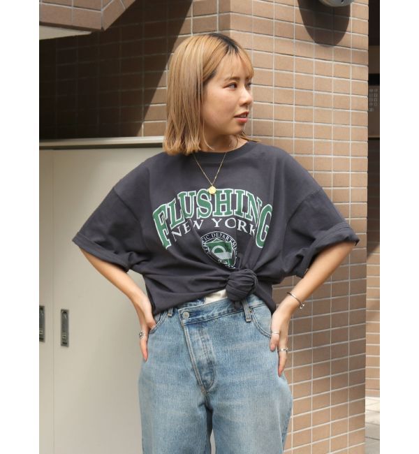 Ungrid「カレッジロゴビッグTee」|Tシャツ・カットソー|